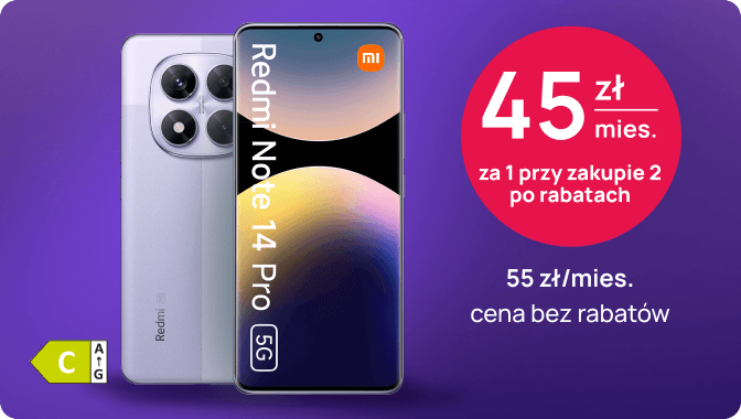 kompozycja 2 smartfonów opatrzonych informacją kup dwa abonementy w cenie jednego