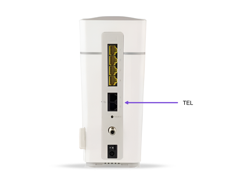 Tylni panel modemu Giga Connect Box