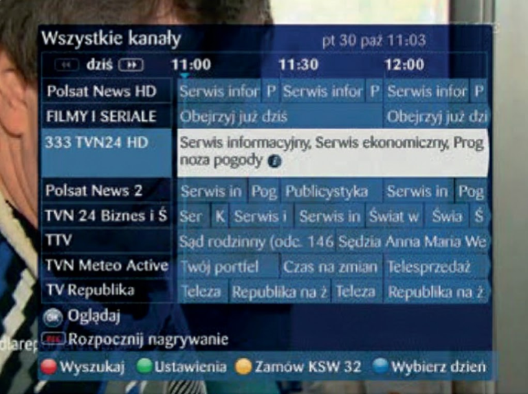 Ekran „Przewodnika TV”