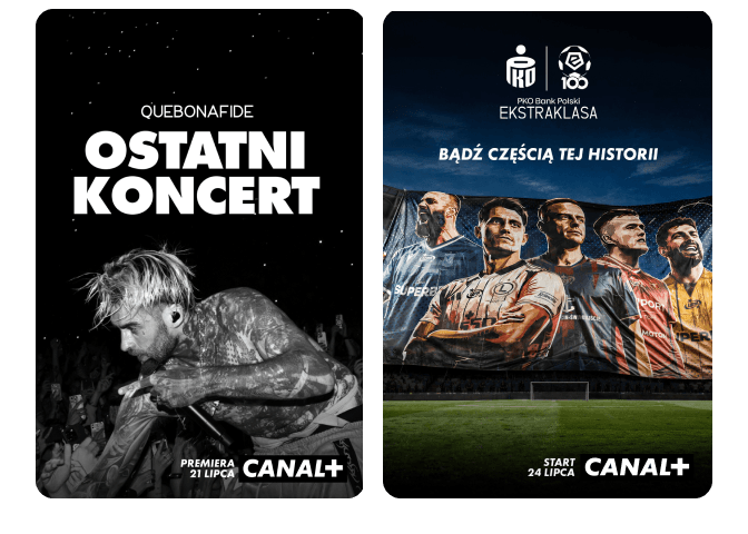 Trzy okładki prezentujące najnowsze hity w CANAL+