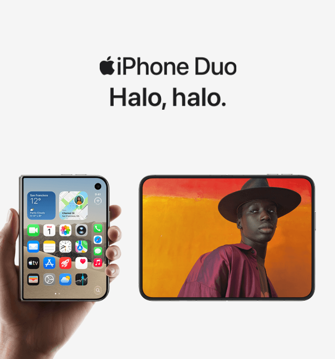 Obrazek przedstawiający smartfon Apple Duo