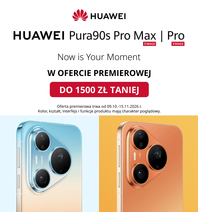 Obrazek przedstawiający smartfony Huawei