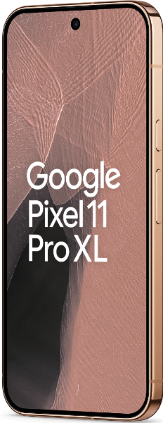 Google Pixel 11 Pro XL 5G 512GB Canyon – widok pod kątem na ekran i zaokrągloną ramkę