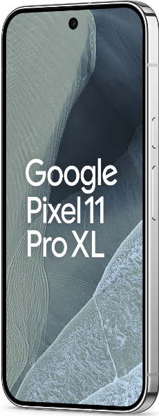 Google Pixel 11 Pro XL 5G 512GB Fog – perspektywa boczna z widocznym ekranem i metalową ramką