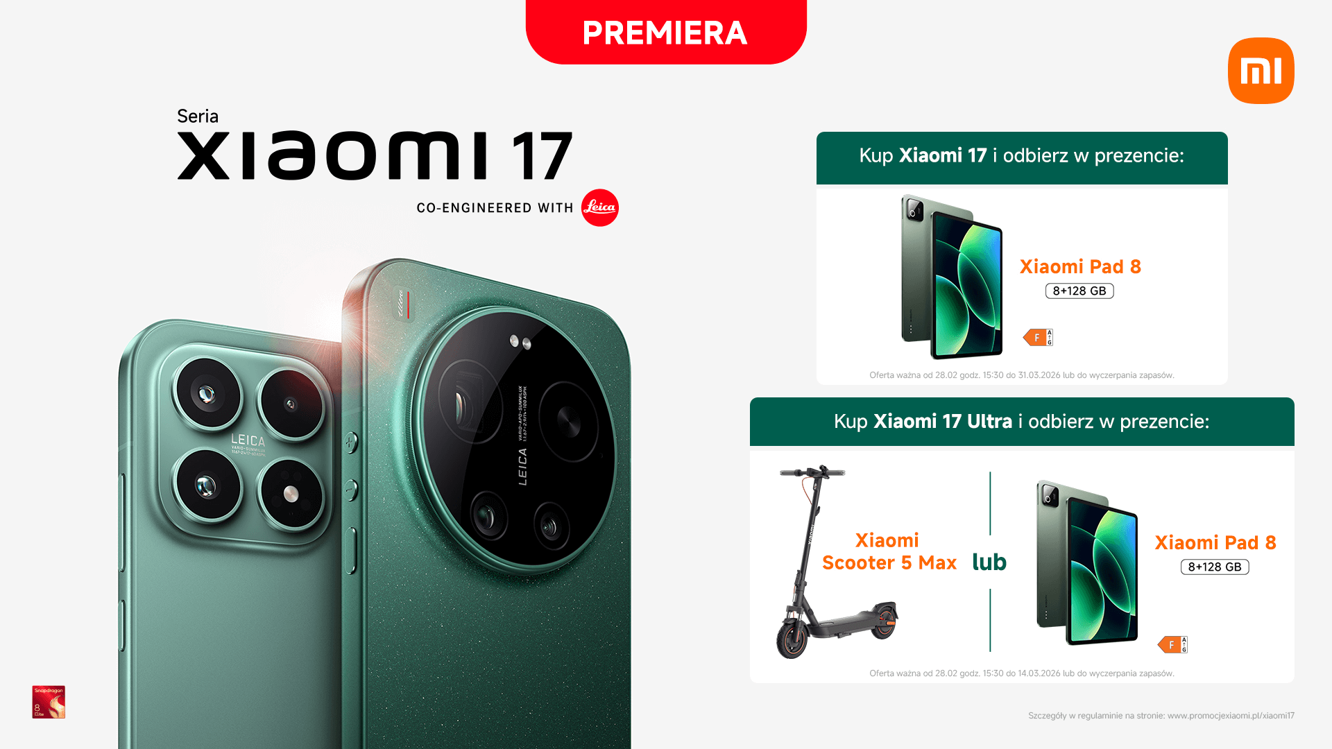 Premiera Xiaomi 17 5G oferta promocyjna