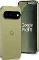 Google Pixel 11 5G 512GB pistacjowy – profil z widoczną wyspą potrójnego aparatu i ekranem startowym