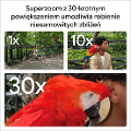 Porównanie przybliżenia aparatu w Google Pixel 11 – funkcja Superzoom 1x, 10x oraz 30x