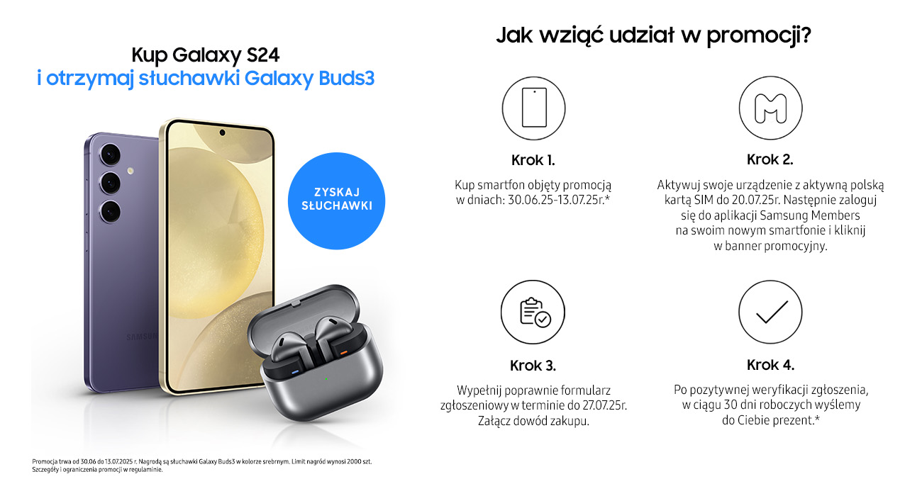 Słuchawki gratis do Samsung Galaxy S24