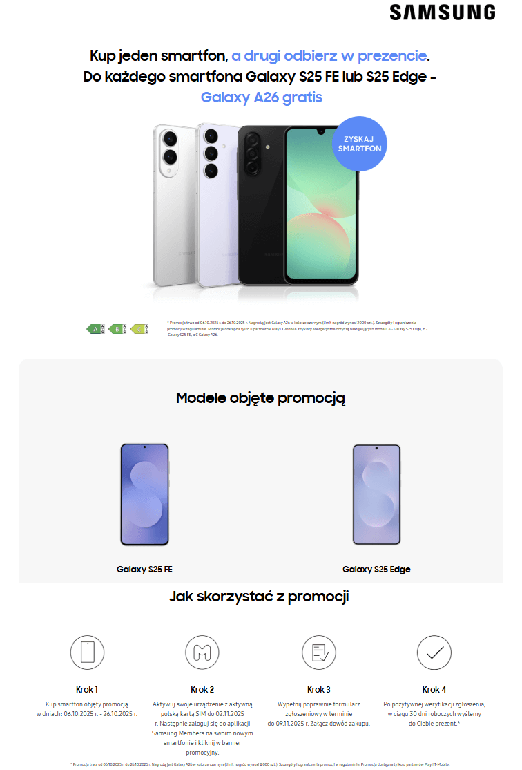 Samsung Galaxy A26 w prezencie