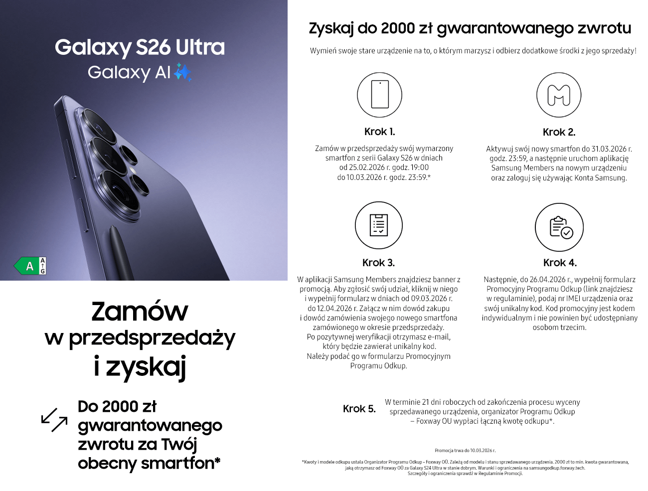 Promocja premiera Samsung Galaxy S26