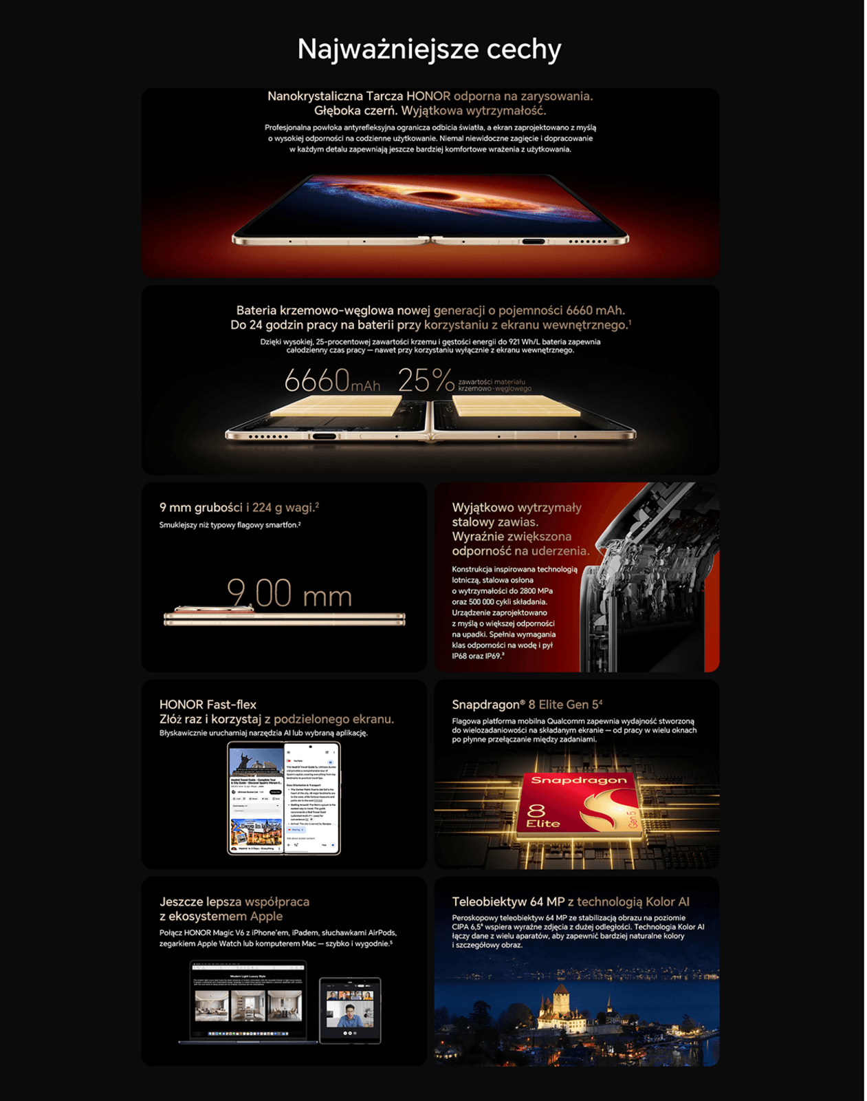 Opis producenta Honor Magic V6