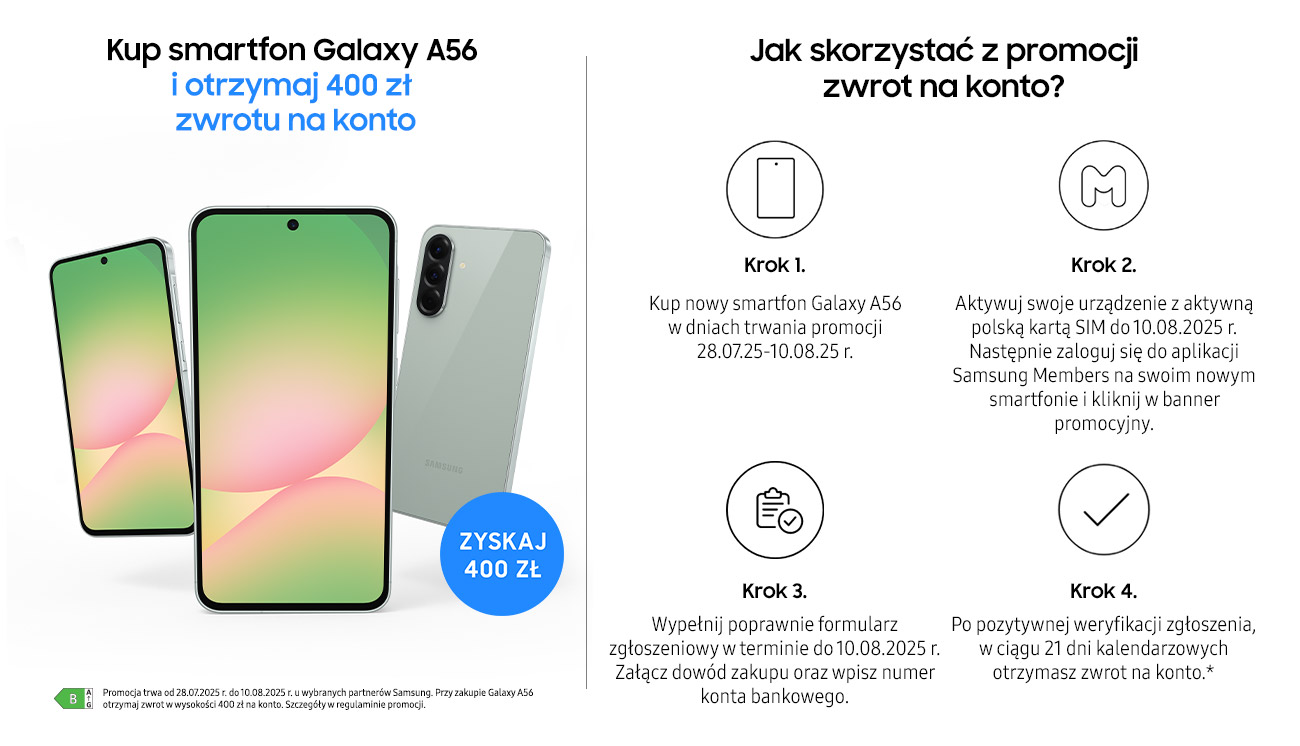 CASHBACK 400zł SAMSUNG