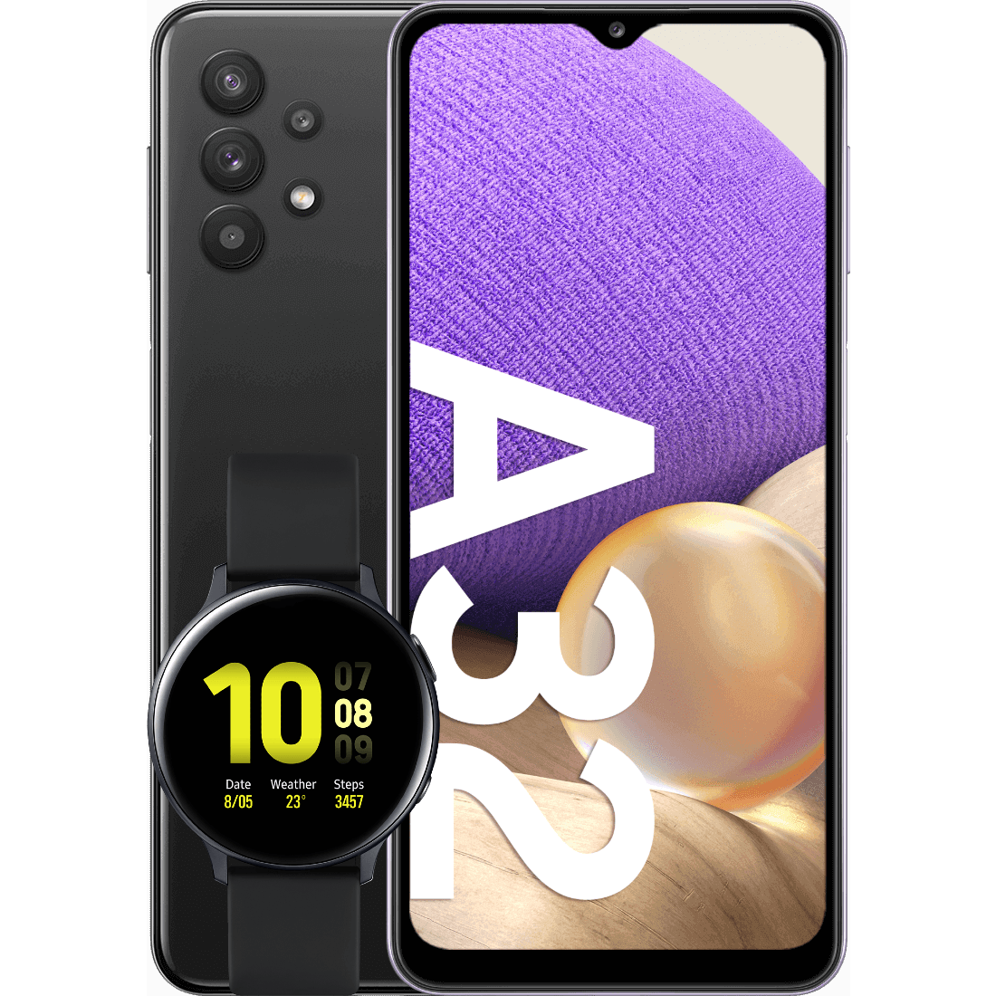 Samsung Galaxy A32 + Samsung Galaxy Watch Active2 44 mm Aluminium Play