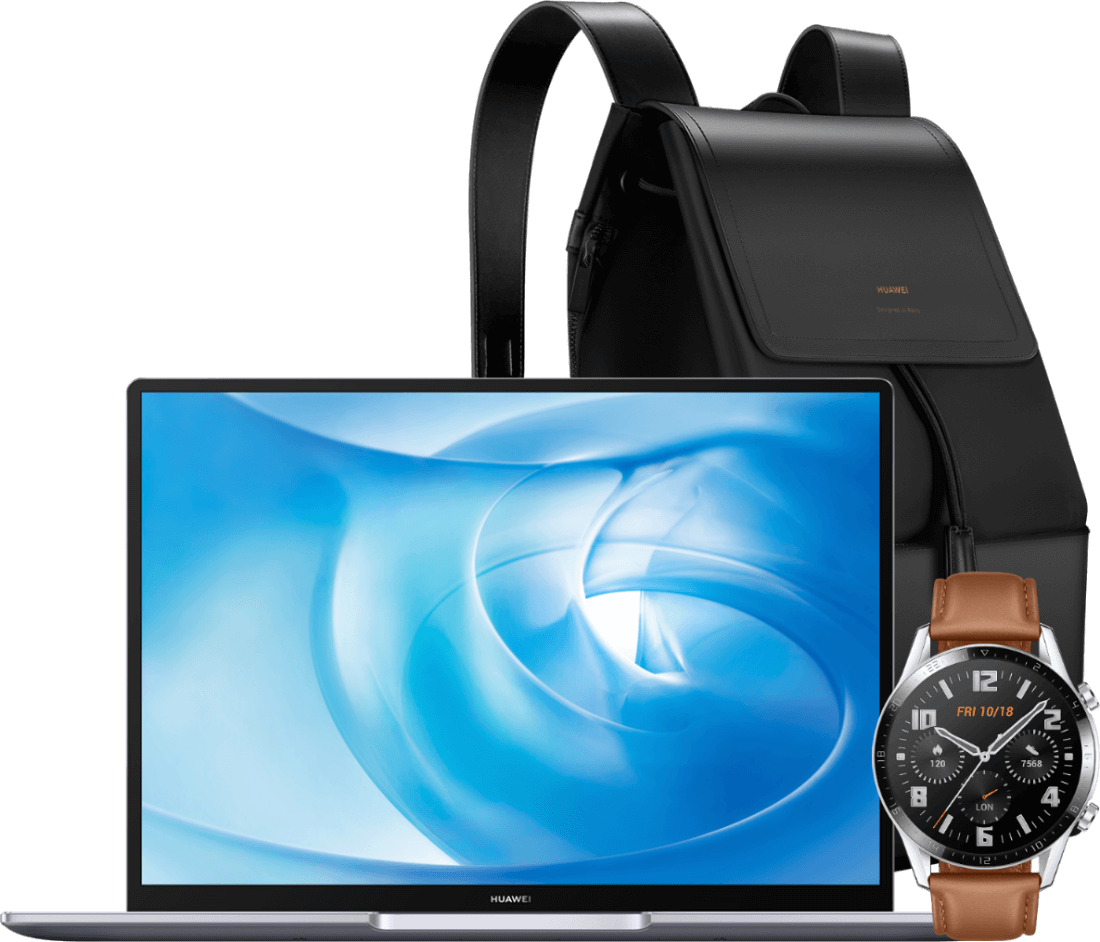 Laptop Huawei Matebook 14 + Huawei Watch GT2 + plecak Huawei