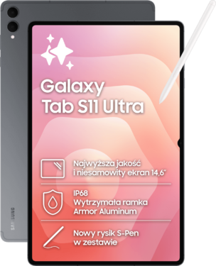 Tablet SAMSUNG Galaxy Tab S11 Ultra 14.6 Wi-Fi 12GB 256GB Szary + rysik S Pen